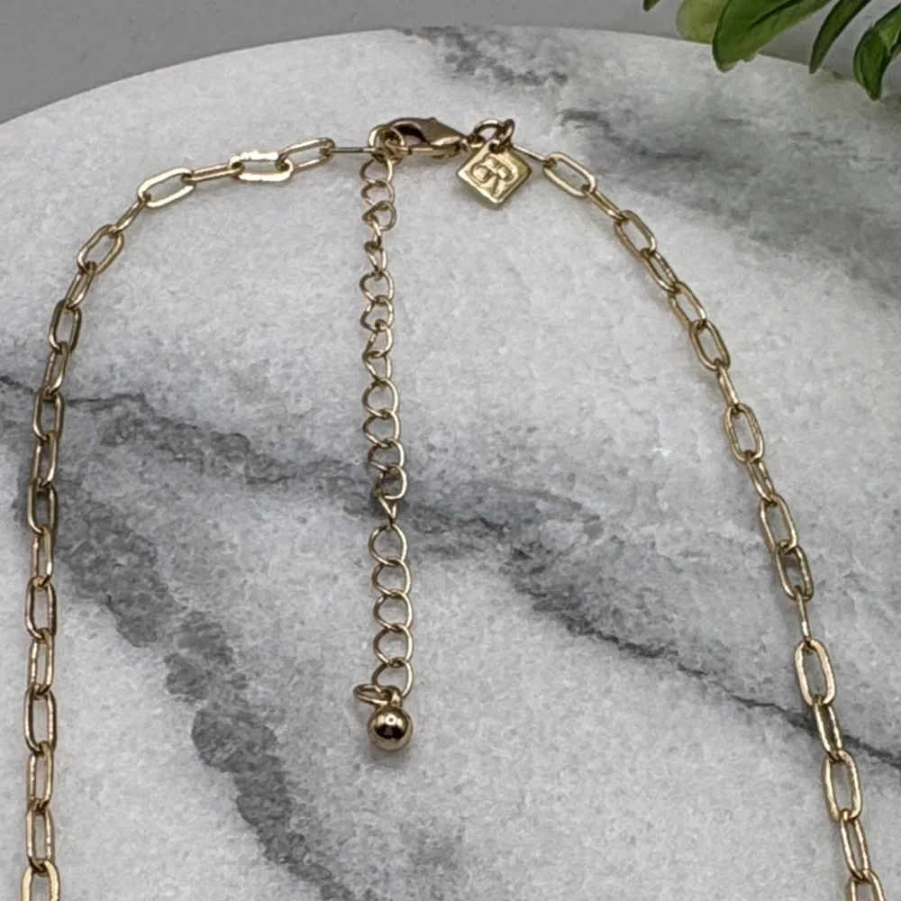 Banana Republic Gold Chain Necklace with Glass Pearl Pendant - Women's Jewelry - Picture 4 of 4